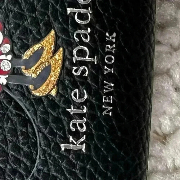 KATE SPADE DISNEY PARKS MINNIE MOUSE LEATHER WALLET CROSSBODY BAG NWT - Picture 8 of 13